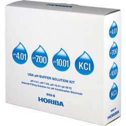 USA pH buffer solution kit, 250ml ea (4.01/7.00/10.01/KCl Reference)