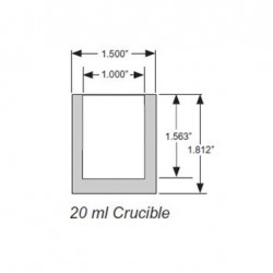 Fusion Crucible, Cylind., 20ml HP (10)