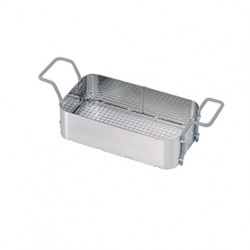 Stainless-steel basket with plastic-coated handles for Elmasonic 80