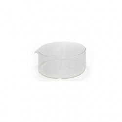 Glass bowl for residual dirt analysis