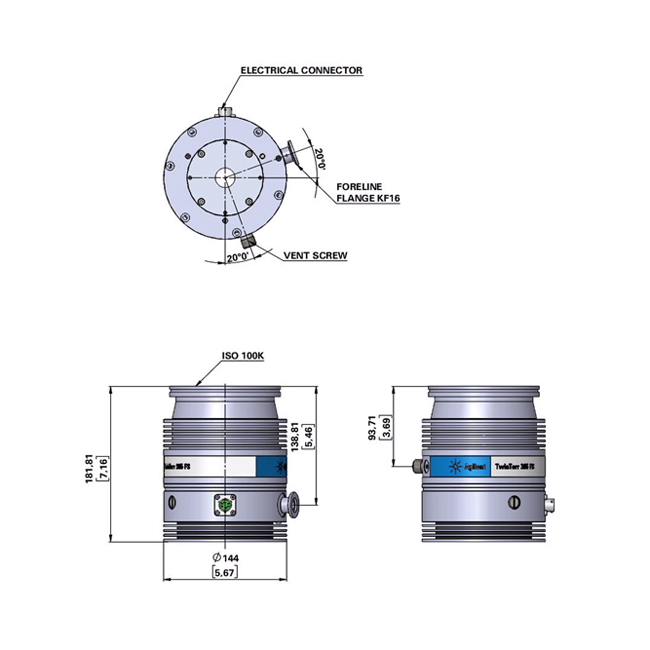 Bơm Turbo Agilent 300 L/s, TwisTorr 305 FS - Ảnh 2