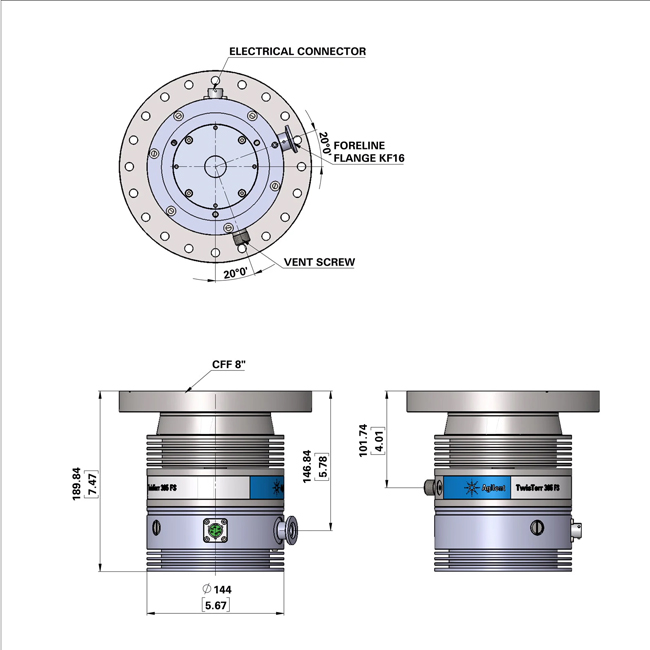 Bơm Turbo Agilent 300 L/s, TwisTorr 305 FS - Ảnh 4